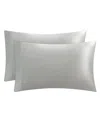 Juicy Couture Satin 2 Piece Pillow Case Set, Queen In Gray