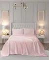Juicy Couture Satin 4 Piece Sheet Set, King In Pink