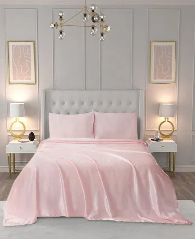 JUICY COUTURE SATIN 4 PIECE SHEET SET, KING