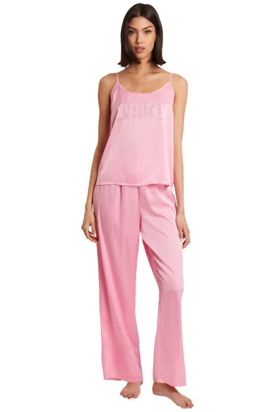 Juicy Couture Satin Cami Pj Set In Pink