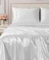 Juicy Couture Satin Damask 4-pc. Sheet Set, Queen In Brilliant White