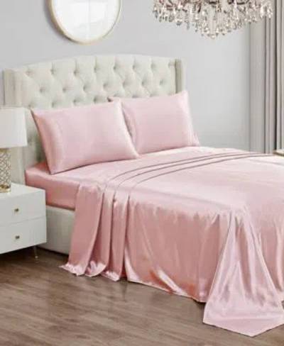 Juicy Couture Satin Sheet Sets In Pink