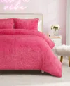 Juicy Couture Shaggy Faux Fur 2-pc. Comforter Set, Twin/twin Xl In Hot Pink