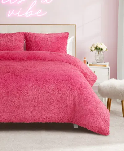 Juicy Couture Shaggy Faux Fur 2-pc. Comforter Set, Twin/twin Xl In Hot Pink