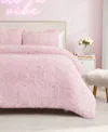 Juicy Couture Shaggy Faux Fur 2-pc. Comforter Set, Twin/twin Xl In Pink