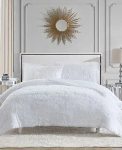 Juicy Couture Shaggy Faux Fur Comforter Sets In White
