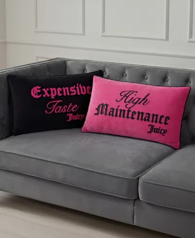 Juicy Couture Shaped Decorative Pillow, 14" X 24" In Multi