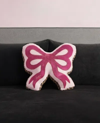Juicy Couture Shaped Decorative Pillow, 14" X 24" In Animal Print