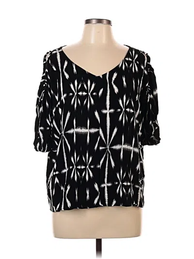 Pre-owned Juicy Couture Short Sleeve Blouse In Black