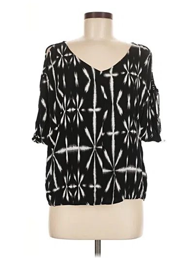 Pre-owned Juicy Couture Short Sleeve Blouse In Black