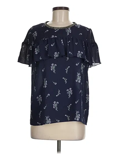 Pre-owned Juicy Couture Short Sleeve Blouse In Blue
