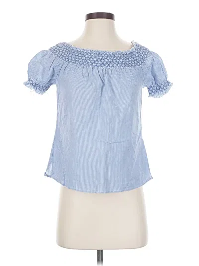 Pre-owned Juicy Couture Short Sleeve Blouse In Blue