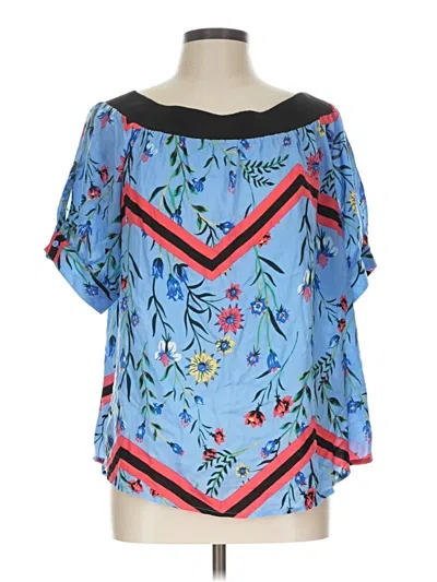 Pre-owned Juicy Couture Short Sleeve Blouse In Blue
