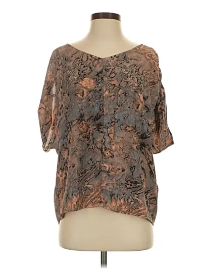 Pre-owned Juicy Couture Short Sleeve Blouse In Brown