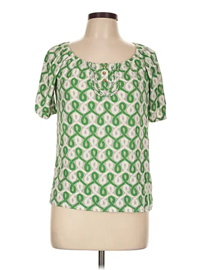 Pre-owned Juicy Couture Short Sleeve Blouse In Green