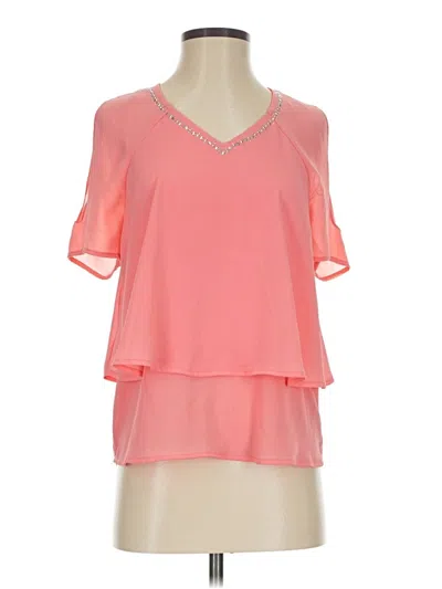 Pre-owned Juicy Couture Short Sleeve Blouse In Pink
