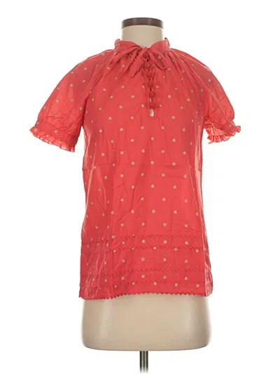 Pre-owned Juicy Couture Short Sleeve Blouse In Red