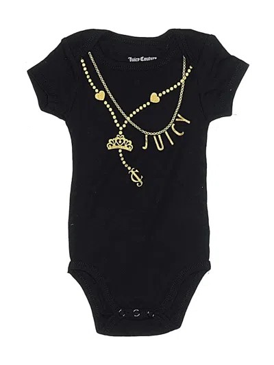 Pre-owned Juicy Couture Babies' Short Sleeve Onesie In Black