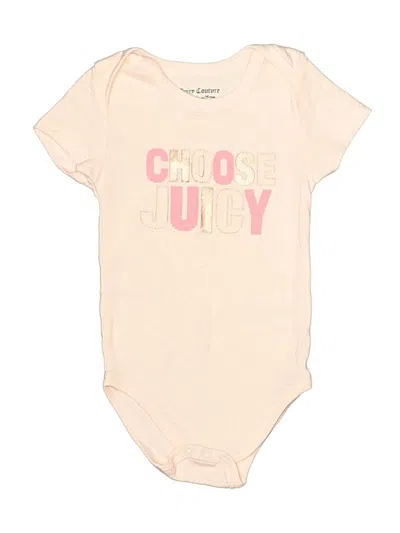 Pre-owned Juicy Couture Babies' Short Sleeve Onesie In Ivory