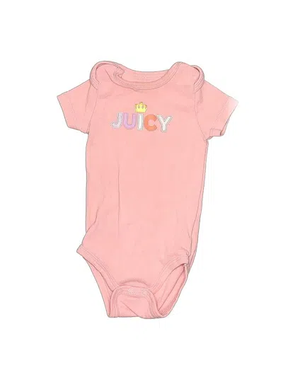 Pre-owned Juicy Couture Babies' Short Sleeve Onesie In Pink
