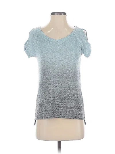Pre-owned Juicy Couture Short Sleeve Top Gray Cold Shoulder Neckline Tops