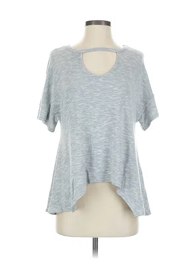 Pre-owned Juicy Couture Short Sleeve Top Gray Keyhole Neckline Tops