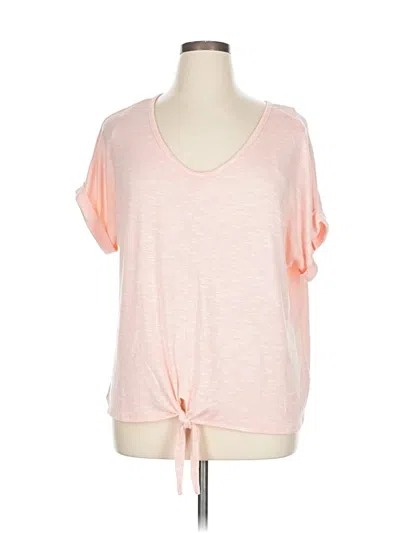 Juicy Couture Short Sleeve Top Orange V Neck Tops In Pink