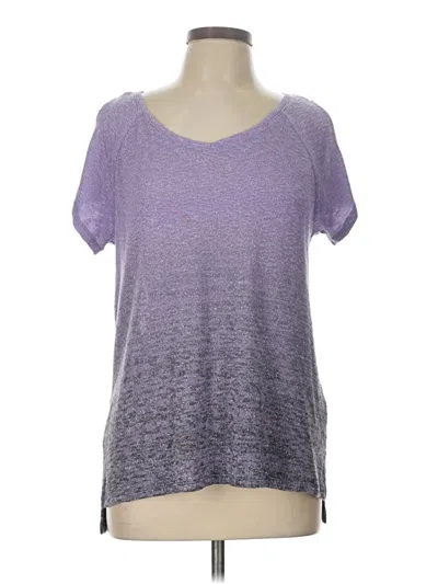 Pre-owned Juicy Couture Short Sleeve Top Purple Scoop Neck Tops