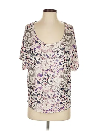 Pre-owned Juicy Couture Short Sleeve Top Purple Scoop Neck Tops