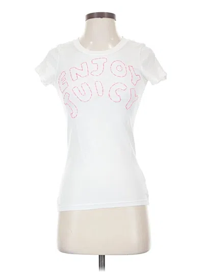 Pre-owned Juicy Couture Short Sleeve T-shirt In White