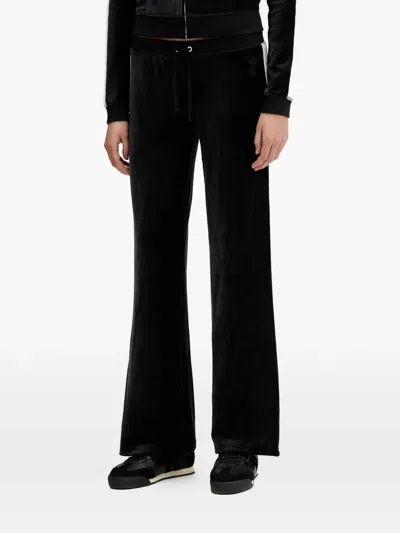 Juicy Couture Side-stripe Track Pants In Black