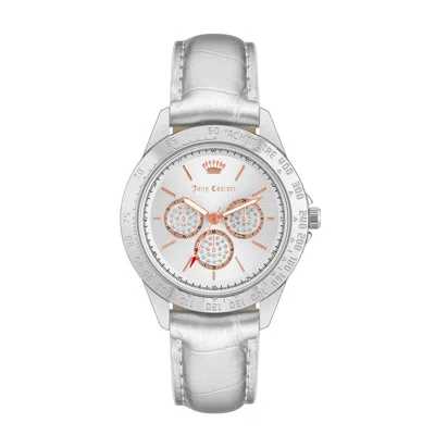 Juicy Couture Silver Plastic Dress Watch In White