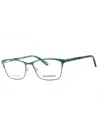 Juicy Couture Sleek Rectangular Eyeglasses In Green