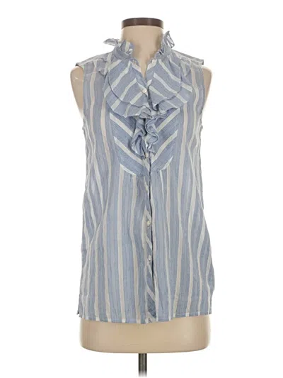 Pre-owned Juicy Couture Sleeveless Button Down Shirt In Blue