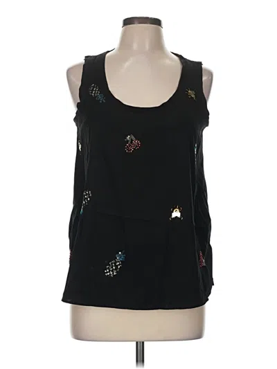 Pre-owned Juicy Couture Sleeveless Top Black Square Neckline Tops