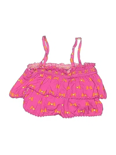 Pre-owned Juicy Couture Kids' Sleeveless Top Pink Halter Neckline Tops