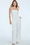 Juicy Couture Smocked Velour Jumpsuit In White