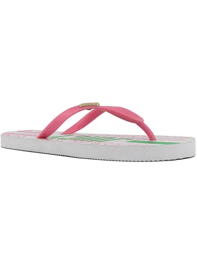 Juicy Couture Solo Womens Rubber Flip-flops In Multi