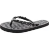 Juicy Couture Womens Embellished Manmade Thong Sandals In Black
