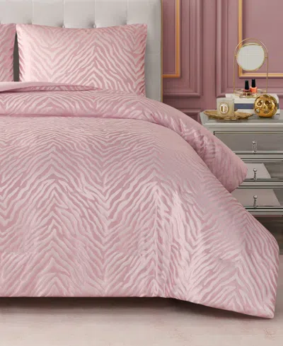 Juicy Couture Sparkle Zebra Jacquard 3-pc. Comforter Set, Full/queen In Pink