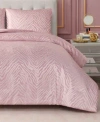 Juicy Couture Sparkle Zebra Jacquard Comforter Set In Pink