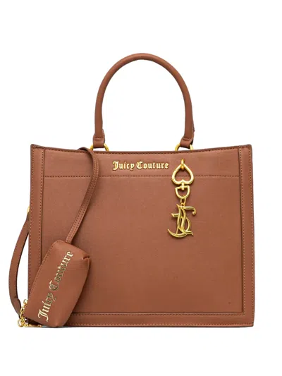 Juicy Couture Square-shape Charm Top-handle Tote Bag In Brown