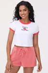 Juicy Couture Strawberry Ringer Tee In White
