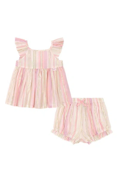 Juicy Couture Babies' Stripe Tunic & Bloomer Set In Pink