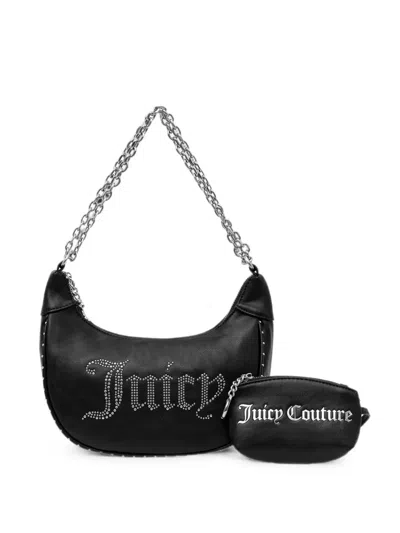 Juicy Couture Stud-embellished Shoulder Bag In Black