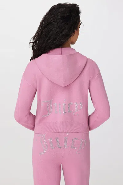 Juicy Couture Sweater Track Jacket In Pink