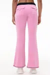 Juicy Couture Sweetheart Cotton Velour Track Pants In Pink