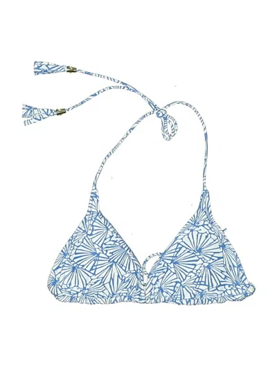 Pre-owned Juicy Couture Swimsuit Top Blue Print Pattern Swimwear