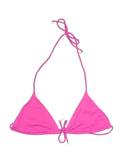 Pre-owned Juicy Couture Swimsuit Top Pink Solid Pattern Swimwear