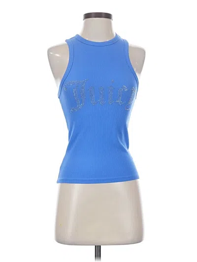 Pre-owned Juicy Couture Tank Top Blue Halter Neckline Tops